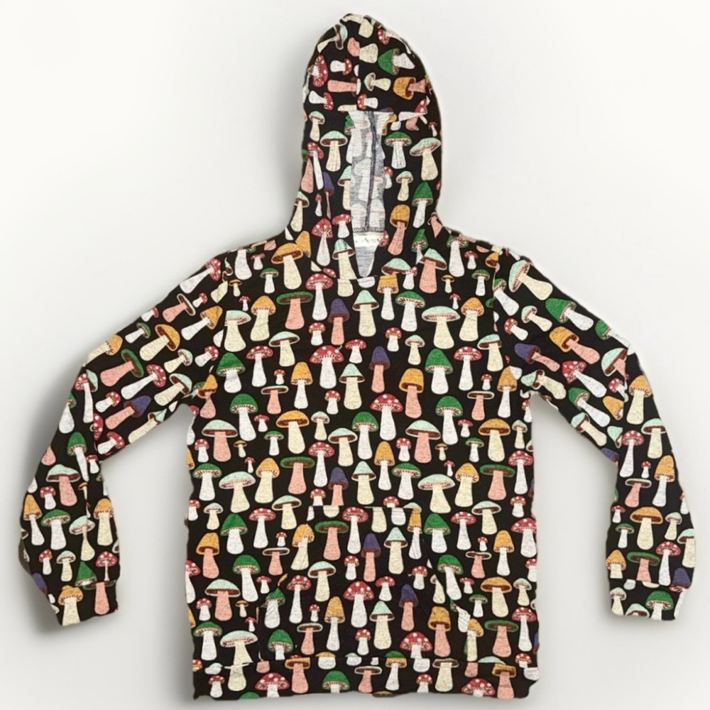 L.A. Soul Mushroom Hoodie Black Multicolor Print Women’s Large